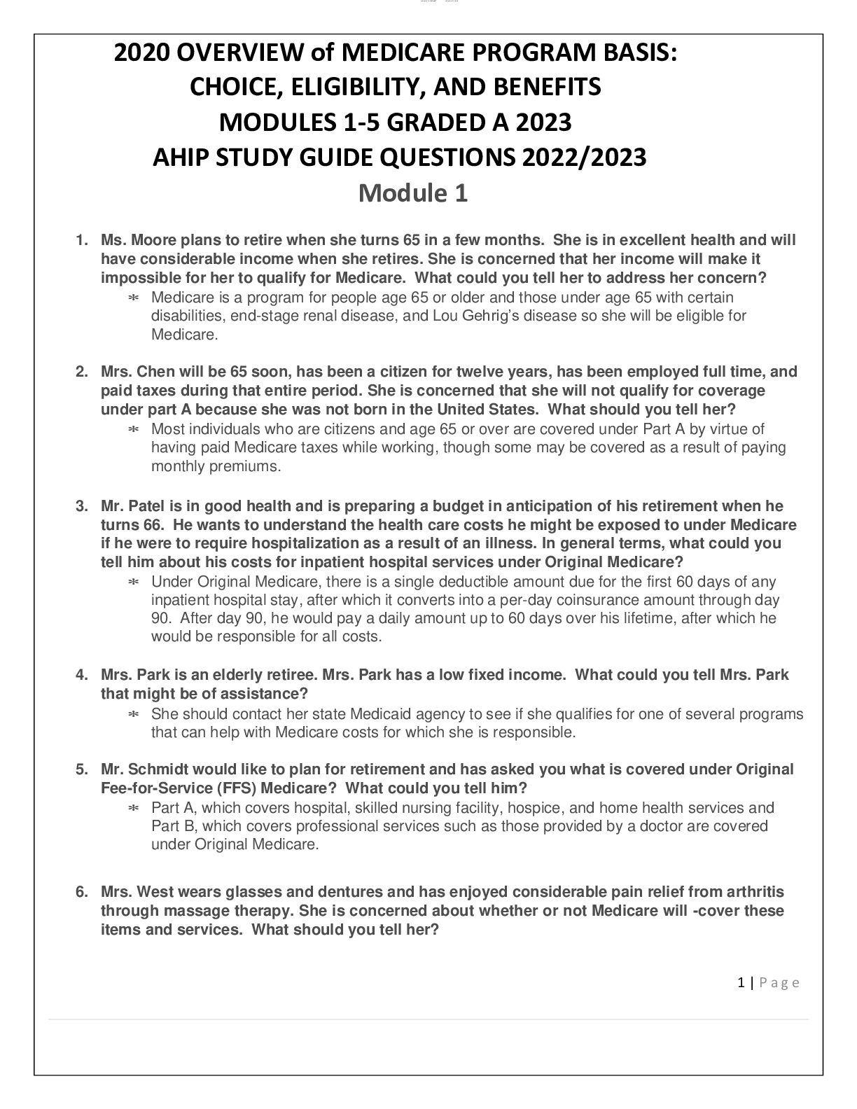 Preview image for AHIP STUDY GUIDE Questions and Answers (2022/2023)(Verified Answers).VERIFIED